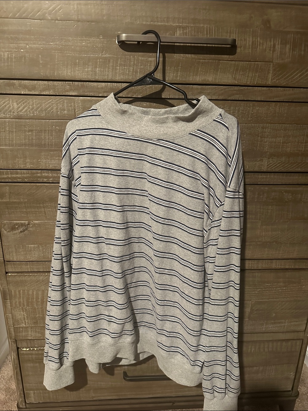 PARKE Striped Mockneck Pullover